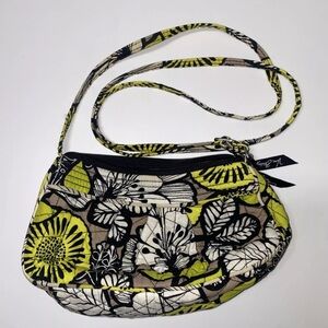 VERA BRADLEY Citron Pattern Small Top Zip Crossbody Bag Frannie Style